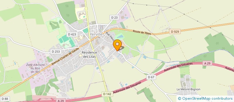 localisation de l'entreprise MADAME ADELIE LEROY  YERVILLE