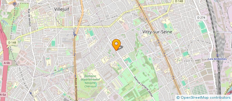 localisation de l'entreprise MADAME ADELIE PAULIN à VITRY-SUR-SEINE