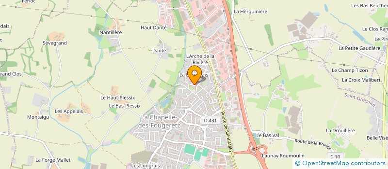 localisation de l'entreprise MADAME ADELIE POCHELU  LA CHAPELLE-DES-FOUGERETZ