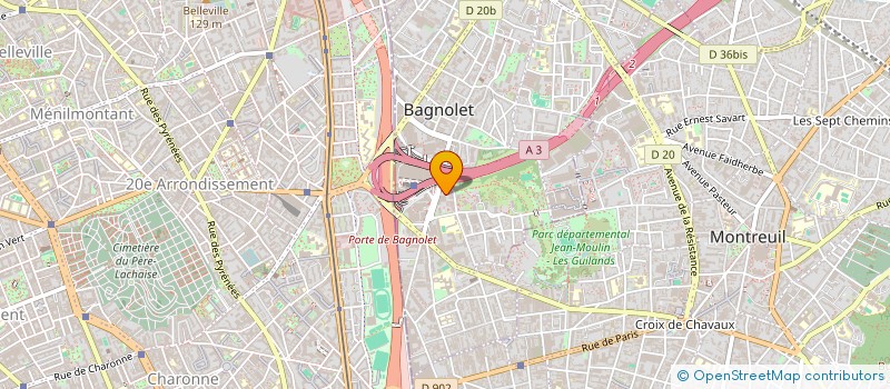 localisation de l'entreprise MADAME ADELINE ARNOULT à BAGNOLET