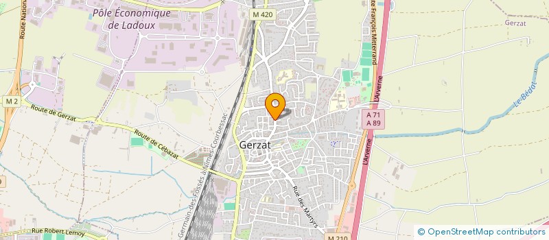 localisation de l'entreprise MADAME ADELINE AUBIGNAT à GERZAT