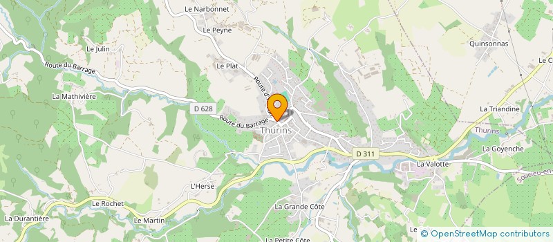 localisation de l'entreprise MADAME ADELINE BARTASSOT  THURINS