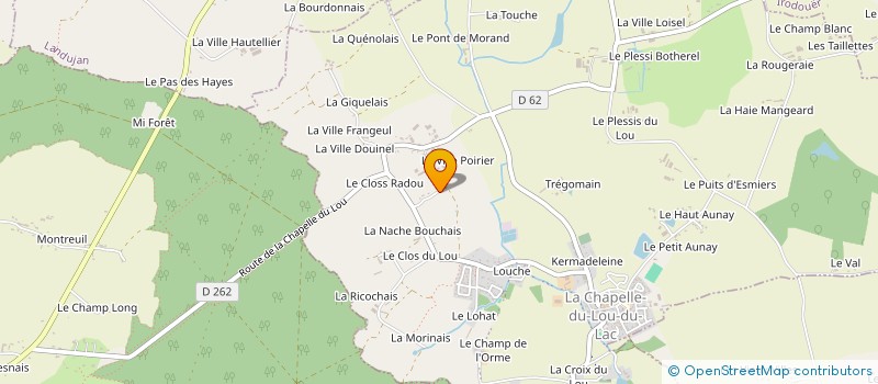 localisation de l'entreprise MADAME ADELINE BELLONG  LA CHAPELLE DU LOU DU LAC