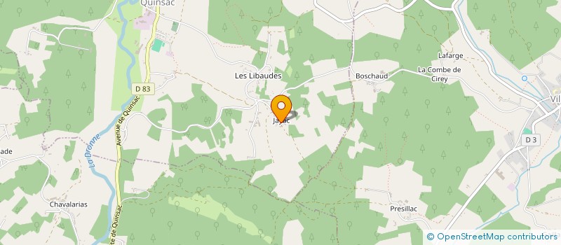 localisation de l'entreprise MADAME ADELINE BLANC à QUINSAC