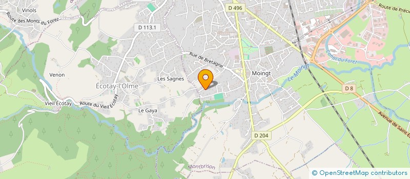 localisation de l'entreprise MADAME ADELINE BLANC  MONTBRISON