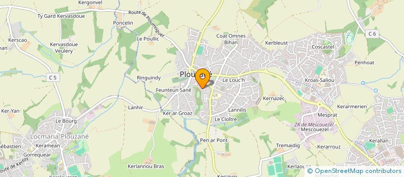 localisation de l'entreprise MADAME ADELINE BOIN  TREOUERGAT