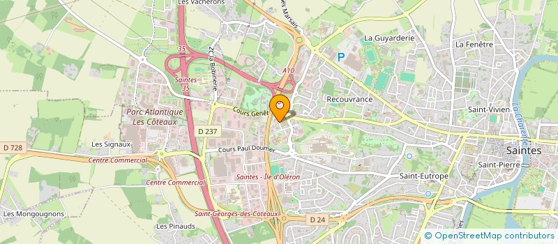 localisation de l'entreprise MADAME ADELINE BOISLIVEAU  SAINTES