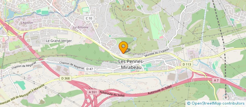 localisation de l'entreprise MADAME ADELINE BOUVET  LES PENNES-MIRABEAU