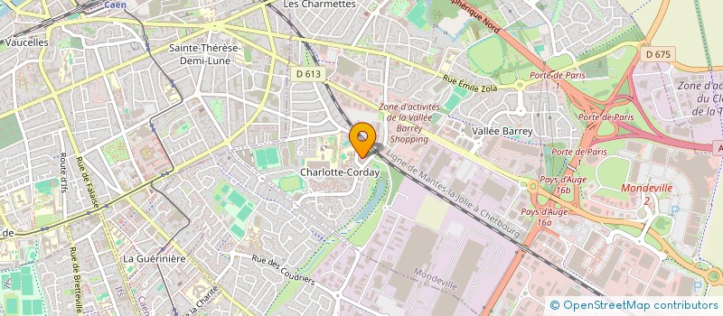 localisation de l'entreprise MADAME ADELINE BRIERE  MONDEVILLE