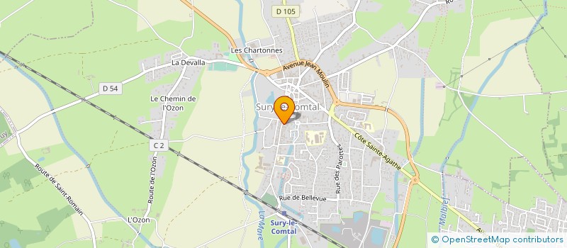 localisation de l'entreprise MADAME ADELINE CATY  SURY-LE-COMTAL