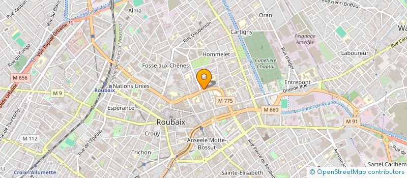 localisation de l'entreprise MADAME ADELINE CHARCOSSET à ROUBAIX