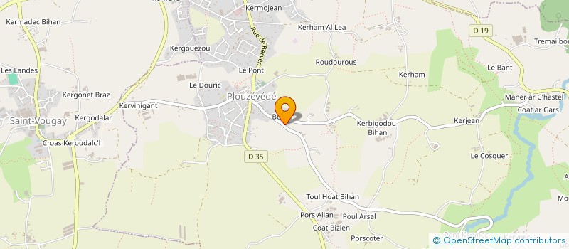 localisation de l'entreprise MADAME ADELINE CORDIER  PLOUZEVEDE