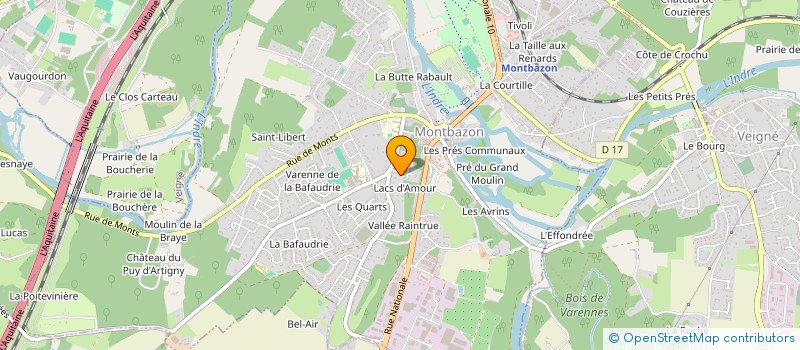 localisation de l'entreprise MADAME ADELINE COUTURAUD  MONTBAZON