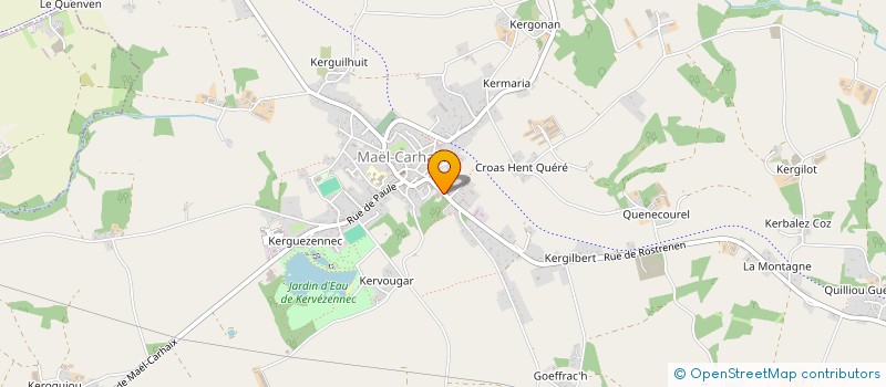 localisation de l'entreprise MADAME ADELINE DALIGAULT  MAEL-CARHAIX
