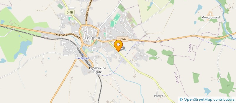 localisation de l'entreprise MADAME ADELINE DE BENOIST DE GENTISSART  LE DORAT