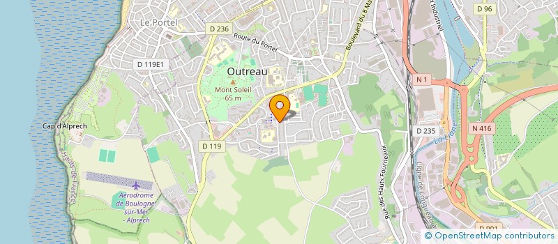 localisation de l'entreprise MADAME ADELINE DICHAM  OUTREAU