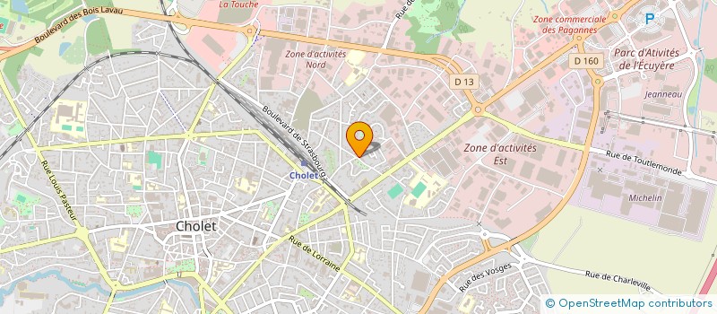 localisation de l'entreprise MADAME ADELINE DUPONT  CHOLET