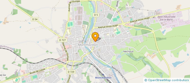 localisation de l'entreprise MADAME ADELINE DUVINAGE  MONTMORILLON