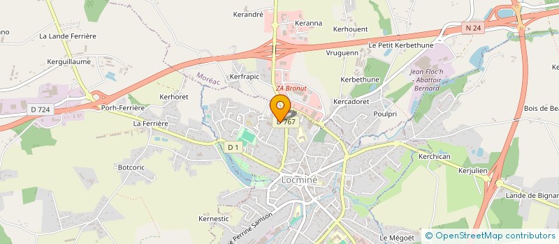 localisation de l'entreprise MADAME ADELINE GATINEAU  LOCMINE