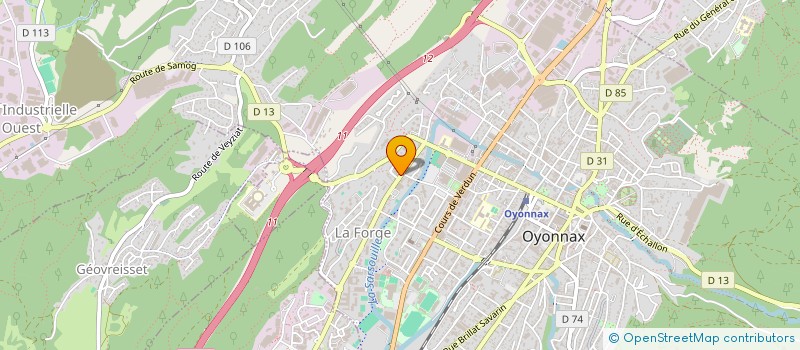 localisation de l'entreprise MADAME ADELINE GIGANDET-GRANDCLEMENT à OYONNAX