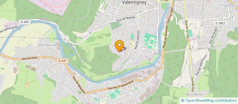 localisation de l'entreprise MADAME ADELINE GRISO  VALENTIGNEY