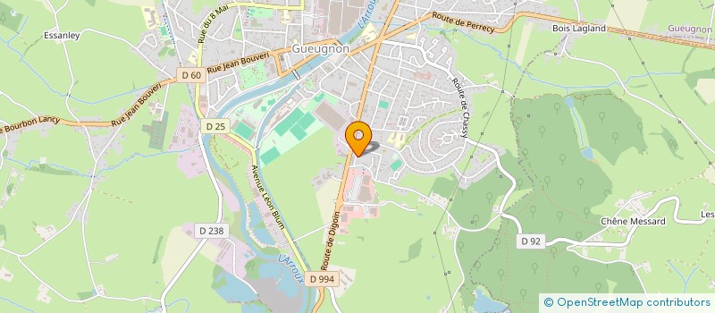 localisation de l'entreprise MADAME ADELINE HORELLOU  GUEUGNON