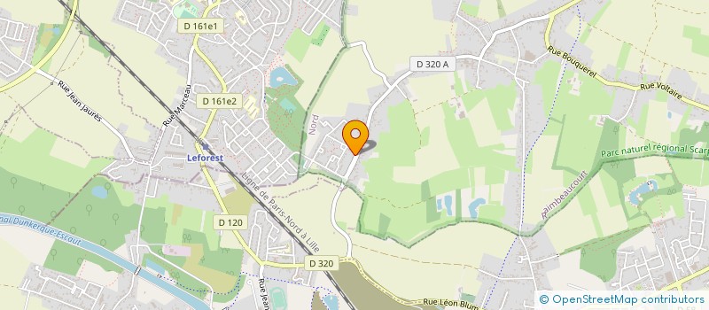 localisation de l'entreprise MADAME ADELINE HUYGHE  RAIMBEAUCOURT