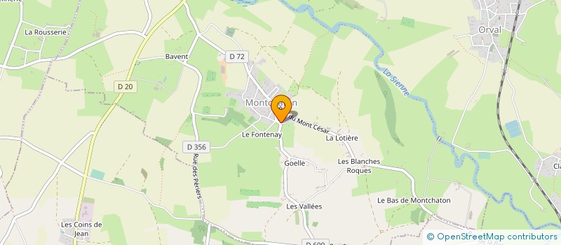 localisation de l'entreprise MADAME ADELINE LARONCE  ORVAL SUR SIENNE