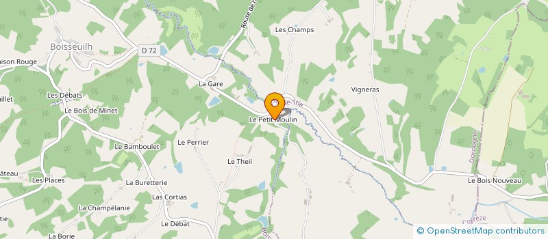 localisation de l'entreprise MADAME ADELINE LARUE à BOISSEUILH