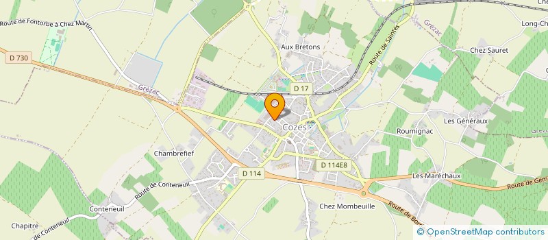 localisation de l'entreprise MADAME ADELINE LAURENT  COZES