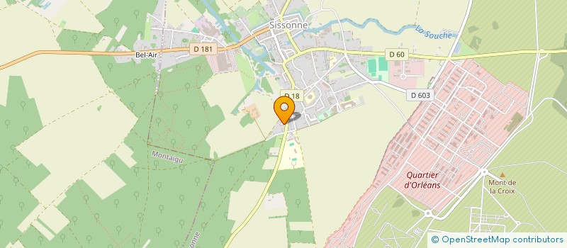 localisation de l'entreprise MADAME ADELINE LEFEVRE à SISSONNE