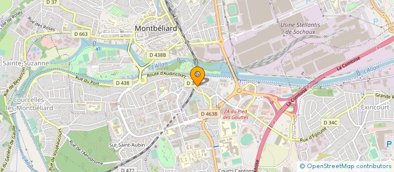 localisation de l'entreprise MADAME ADELINE LEFEVRE à MONTBELIARD