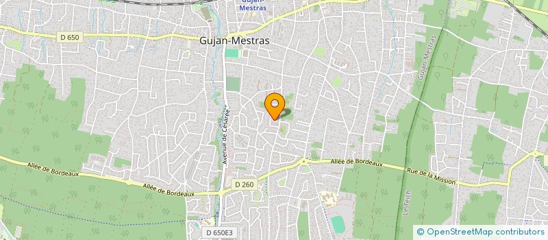 localisation de l'entreprise MADAME ADELINE LINTIGNAT  GUJAN-MESTRAS