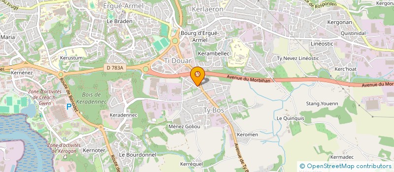 localisation de l'entreprise MADAME ADELINE MABON  QUIMPER