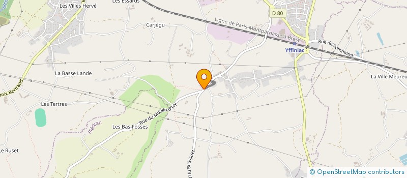 localisation de l'entreprise MADAME ADELINE MAHE  YFFINIAC