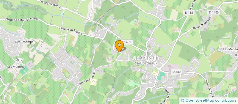 localisation de l'entreprise MADAME ADELINE MARIE  SAINT-CAPRAIS-DE-BORDEAUX