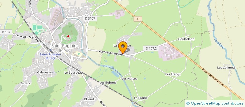 localisation de l'entreprise MADAME ADELINE MICHON à SAINT-ROMAIN-LE-PUY
