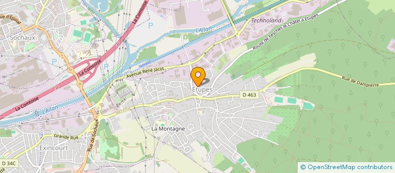 localisation de l'entreprise MADAME ADELINE PAGEREY  ETUPES