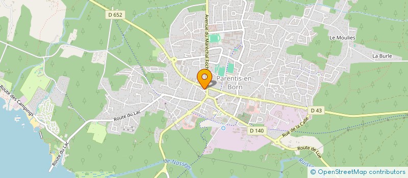 localisation de l'entreprise MADAME ADELINE PAGES  PARENTIS-EN-BORN