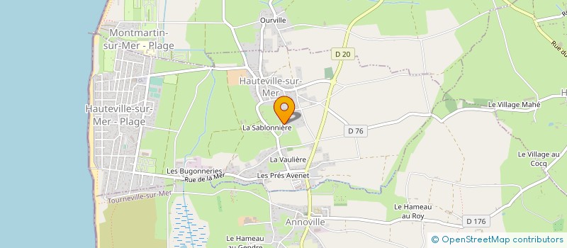 localisation de l'entreprise MADAME ADELINE POIRIER  HAUTEVILLE-SUR-MER