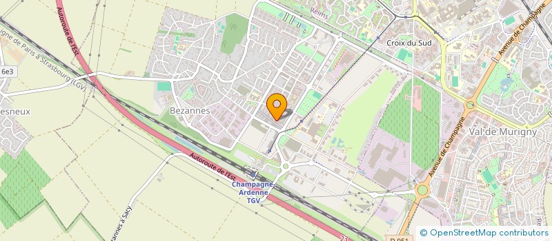 localisation de l'entreprise MADAME ADELINE QUENARDEL  BEZANNES