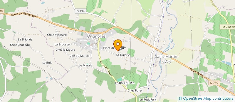 localisation de l'entreprise MADAME ADELINE RAIMBAULT  ORIGNOLLES