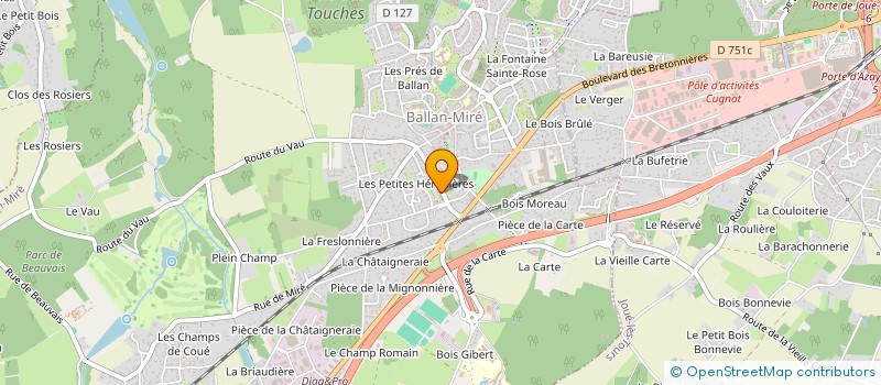 localisation de l'entreprise MADAME ADELINE RAVALET  BALLAN-MIRE