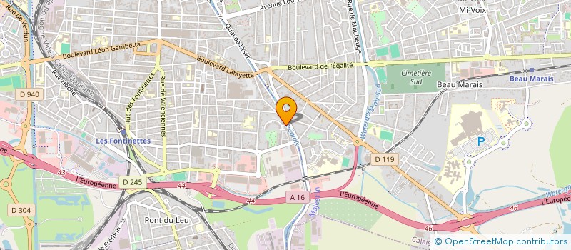 localisation de l'entreprise MADAME ADELINE REGIS DIT DUCHAUSSOY  CALAIS