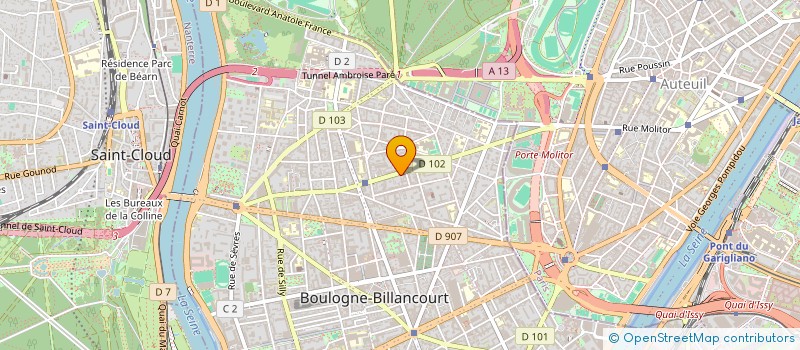 localisation de l'entreprise MADAME ADELINE RENIER à BOULOGNE-BILLANCOURT
