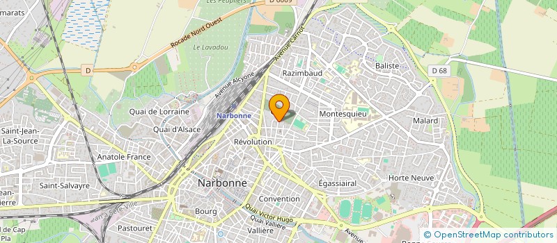 localisation de l'entreprise MADAME ADELINE RODIER  NARBONNE