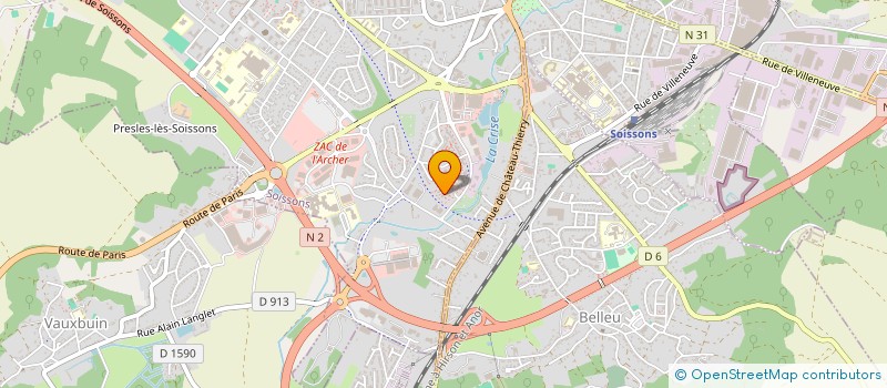 localisation de l'entreprise MADAME ADELINE SOD à SOISSONS