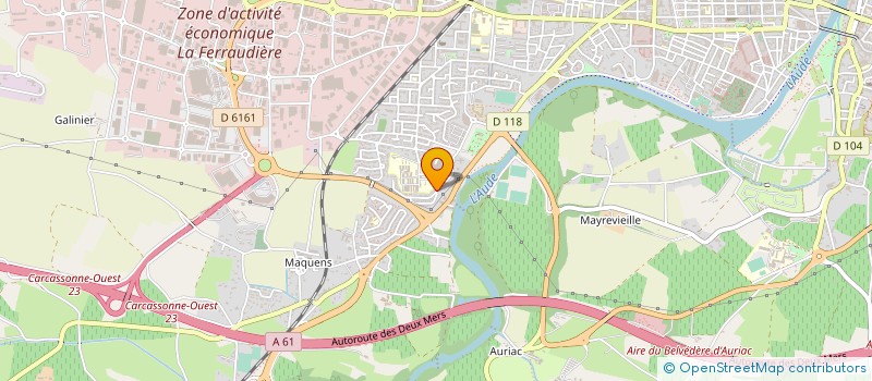 localisation de l'entreprise MADAME ADELINE VALENTIN  CARCASSONNE