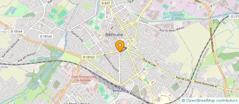 localisation de l'entreprise MADAME ADELINE VANDENBERGUE à BETHUNE