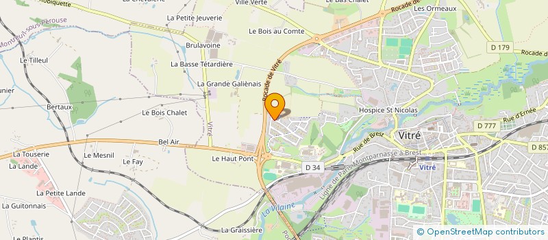 localisation de l'entreprise MADAME ADJA WADE  VITRE